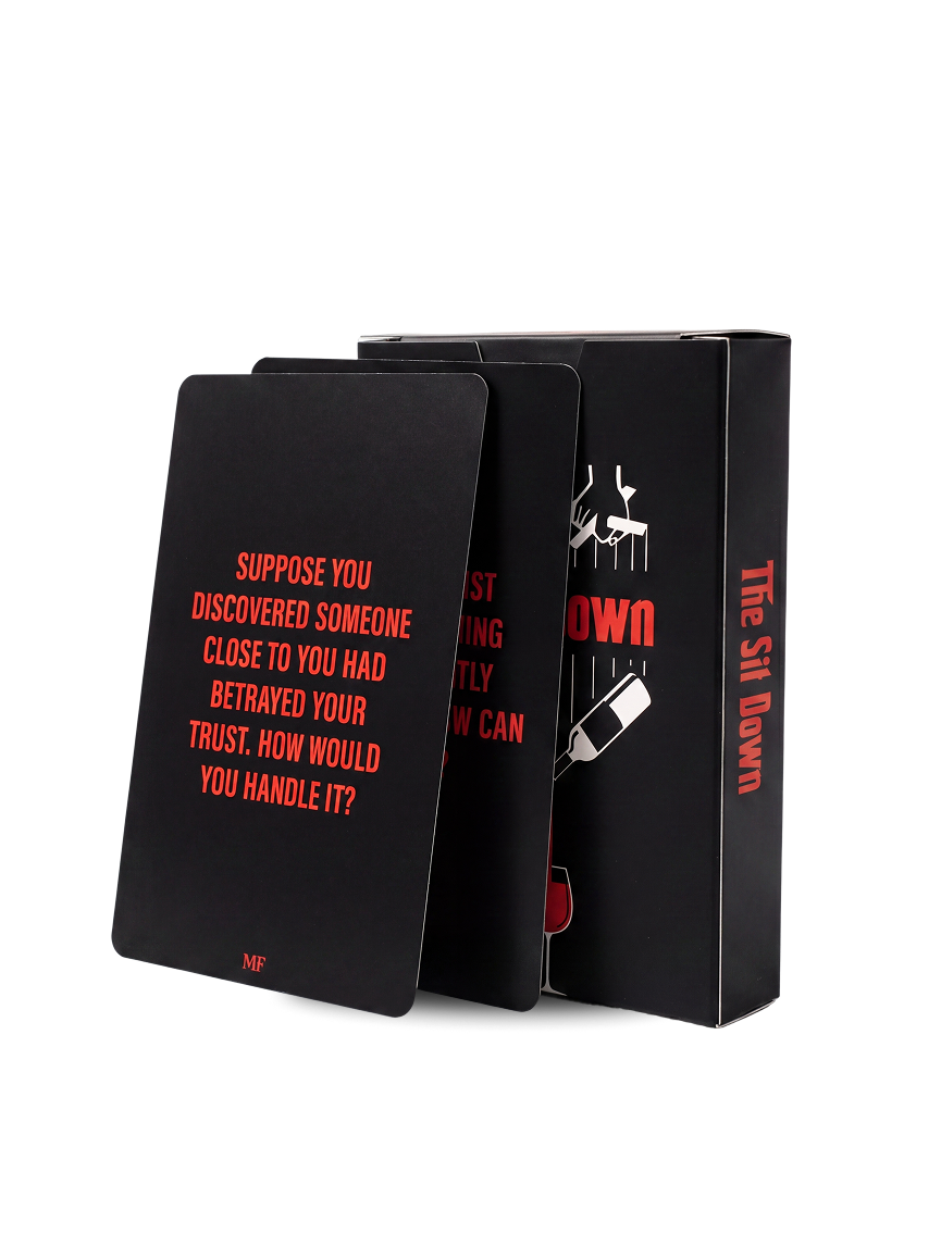 Black book with red text on a white background